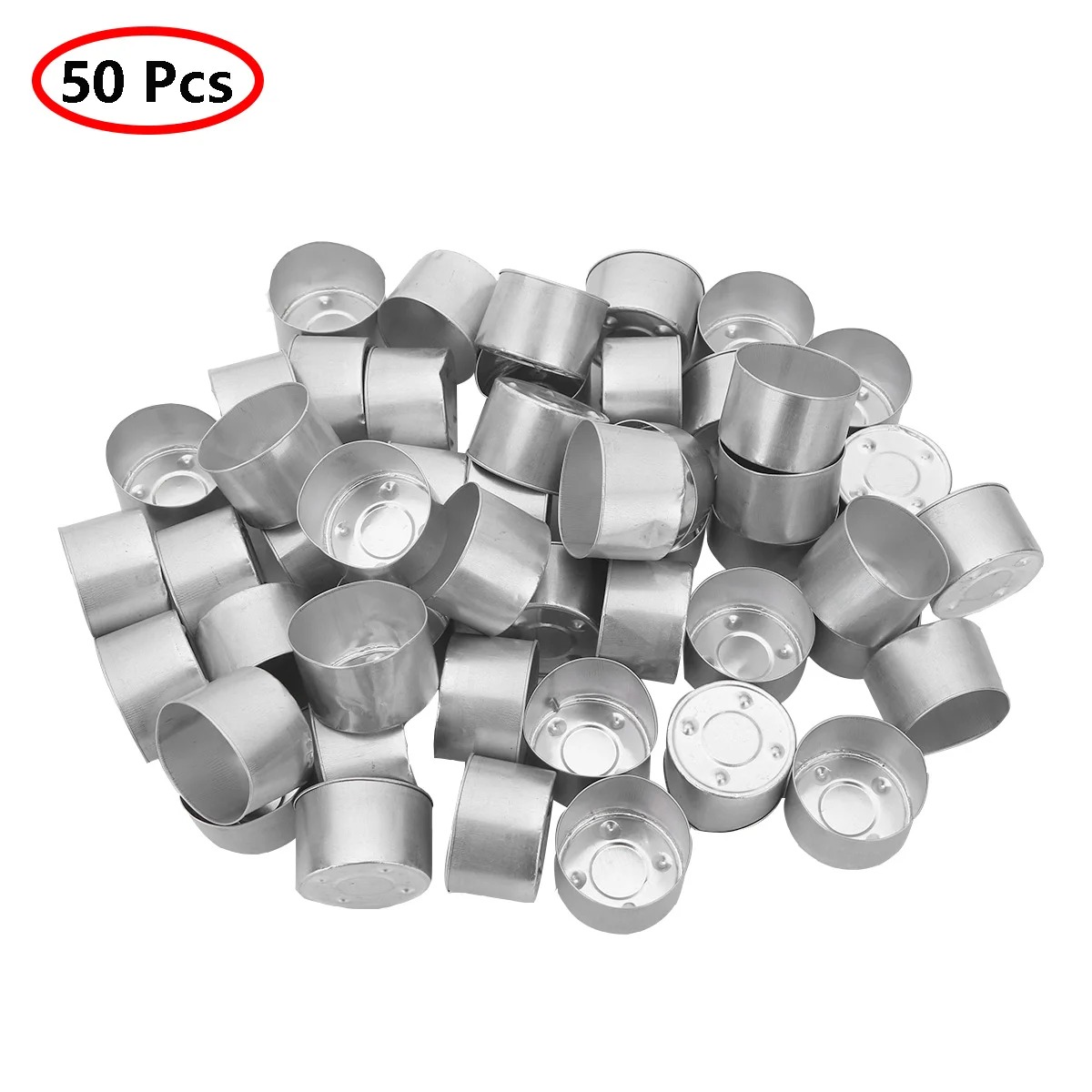 Candle Making Vessels - 50-100 stuks ronde aluminium theelichthouders lichtgewicht