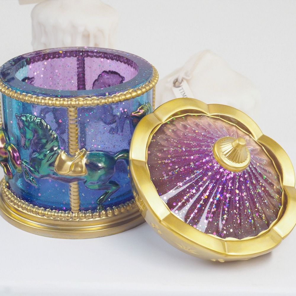 Candle Making Vessels - Leuke stijl met deksels carrousel opbergdoos