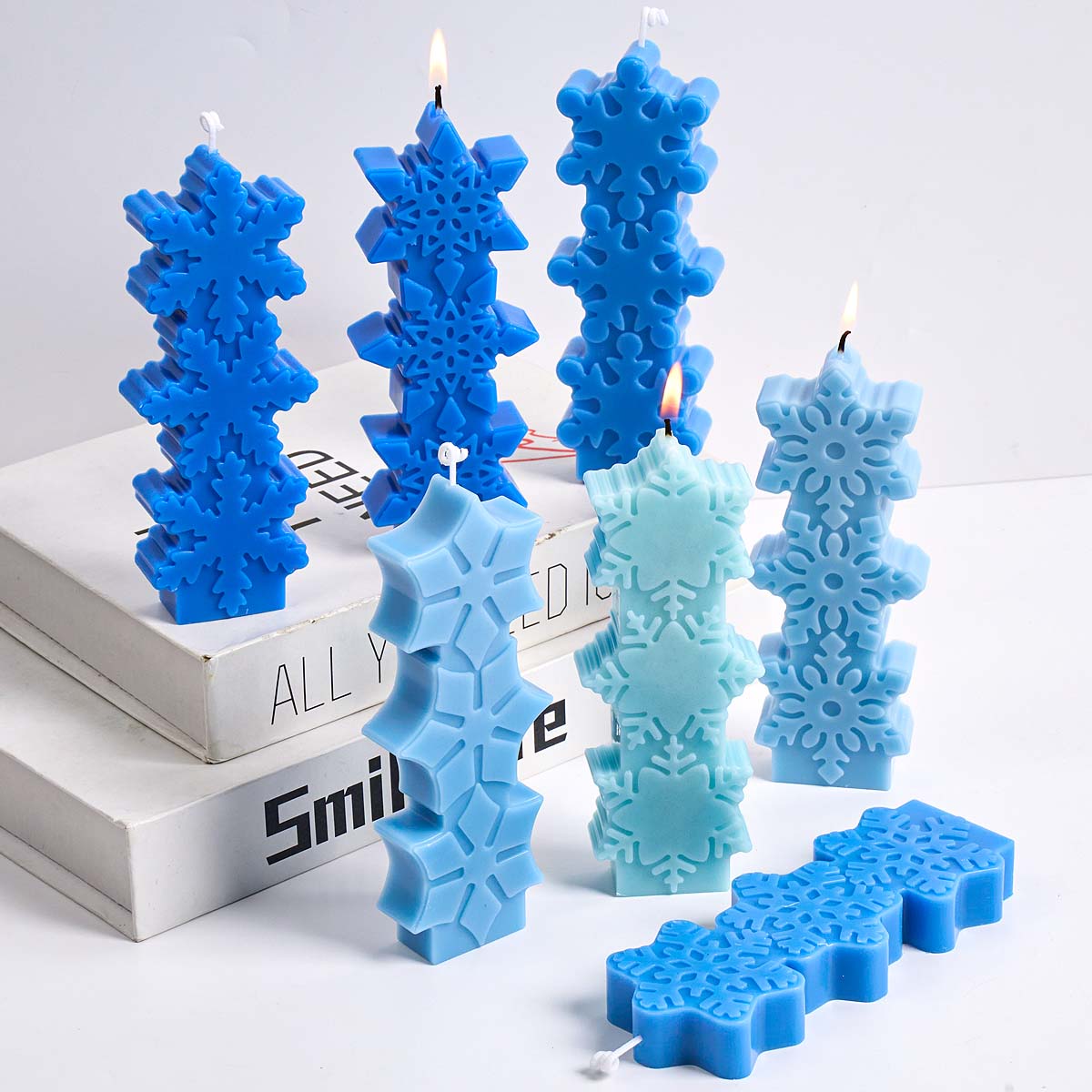 Xmas Candle Making - Kerst Sneeuwvlok Kaars Schimmel DIY Aromath