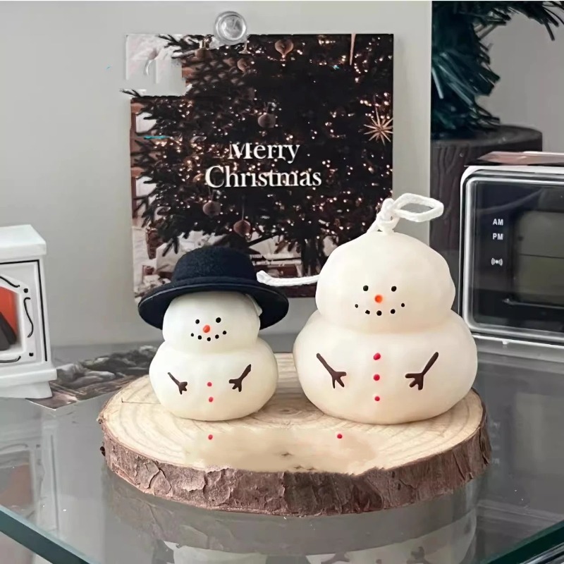 Candle Making Fat - Dikke sneeuwman siliconen mal DIY handgemaakte