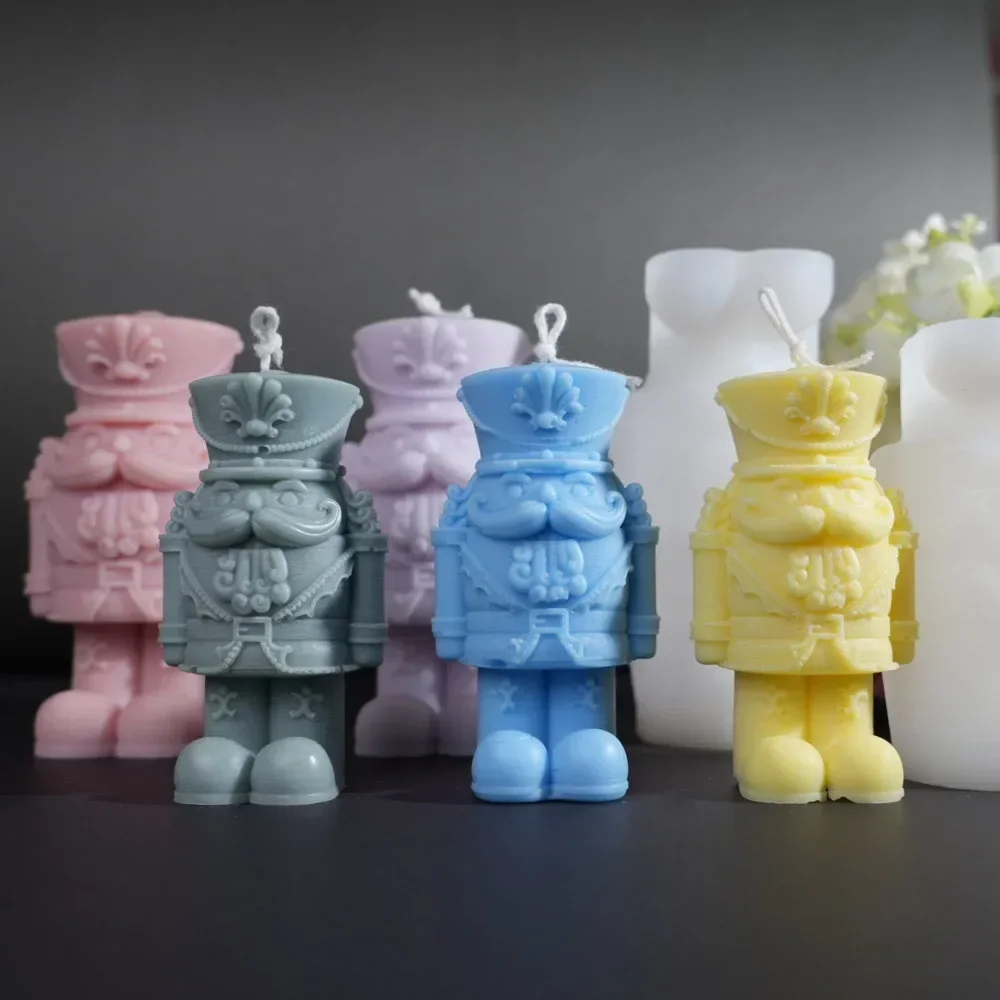Candle Making Fat - Staande Walnoot Soldaat Siliconen Geurkaars Schimmel