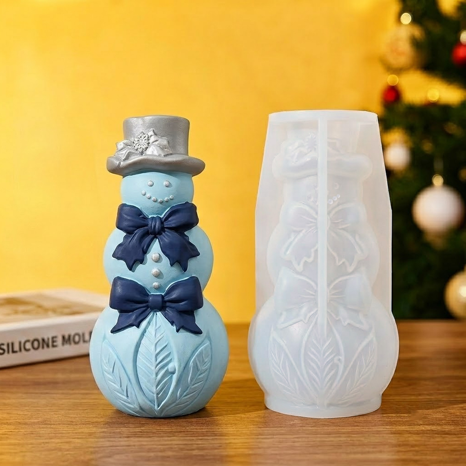 3D Boog Sneeuwpop Siliconen Ma - Xmas Candle Making recensie en prijs