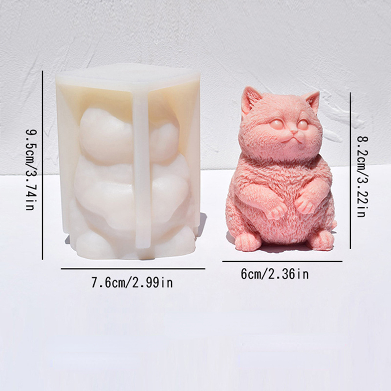 3D Fat Cat siliconen kaarsvorm - Candle Making Fat recensie en prijs