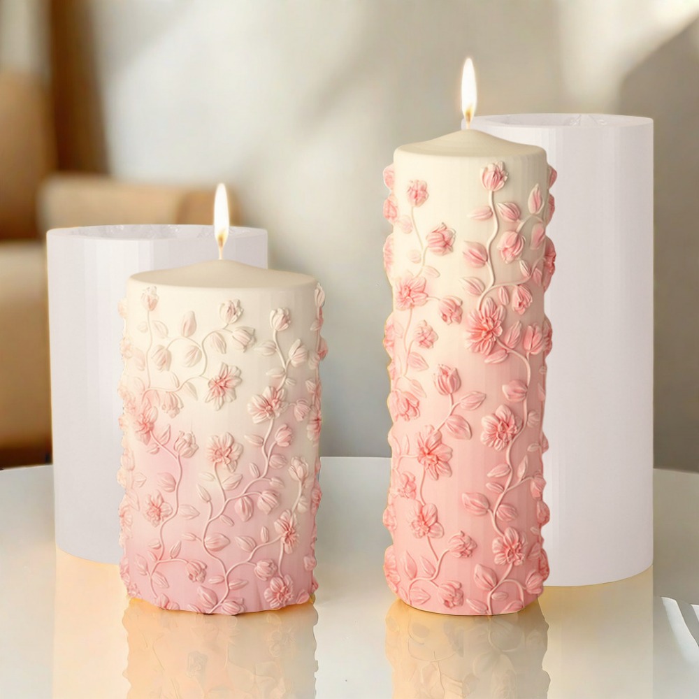 Bloemen Wijnstok Relief Taper  - Candle Making Vinings recensie en prijs