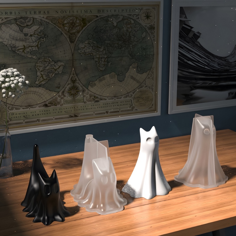 Ghost Cat Halloween Desktop Or - Candle Making Tools recensie en prijs