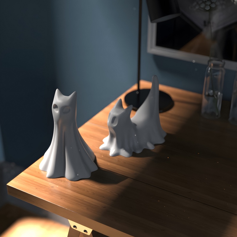 Ghost Cat Halloween Desktop Or - Candle Making Tools recensie en prijs
