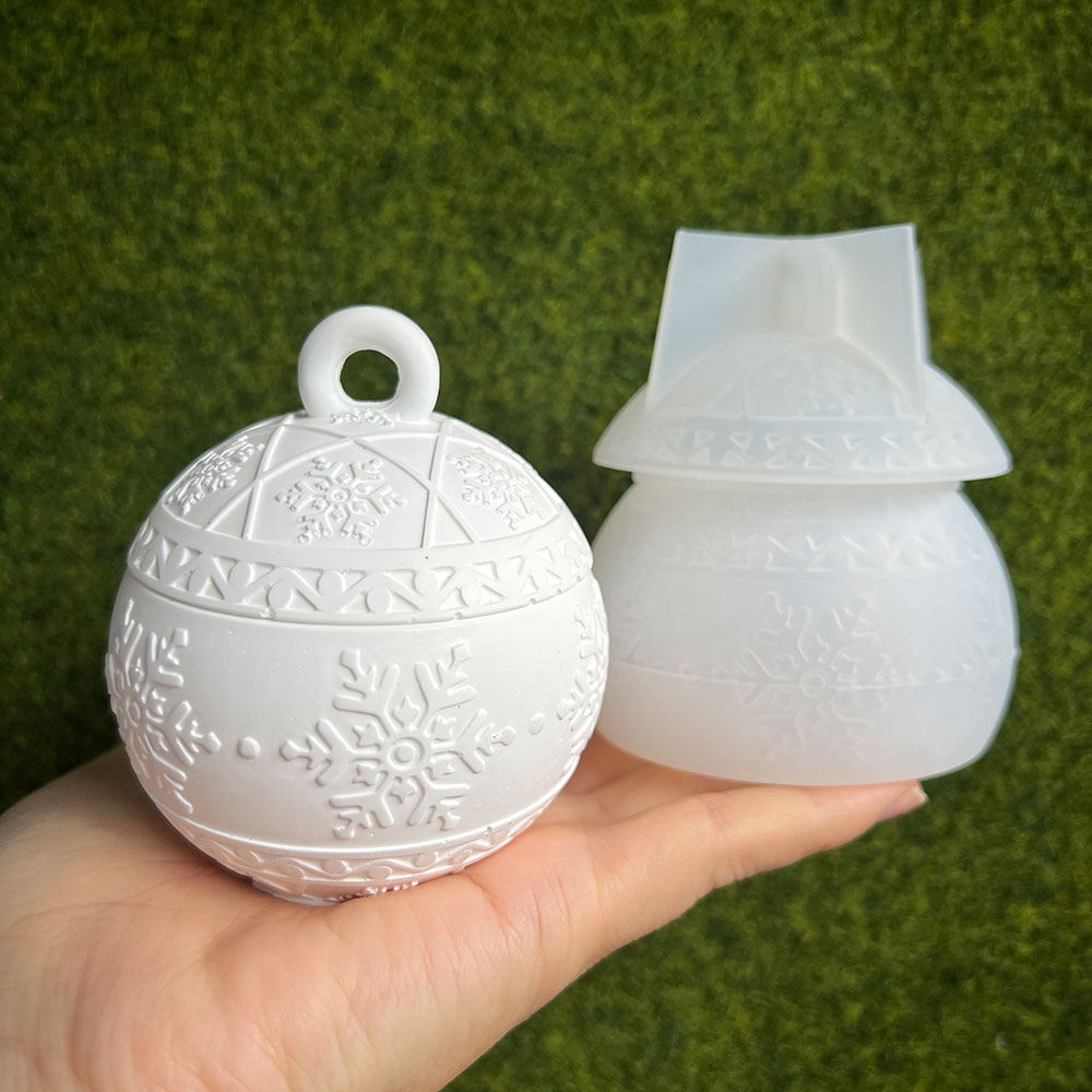 Kerst Ronde Bal Kaars Pot Sili - Xmas Candle Making recensie en prijs