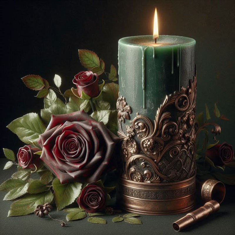 Vintage barokke wijnstok relië - Candle Making Vinings recensie en prijs