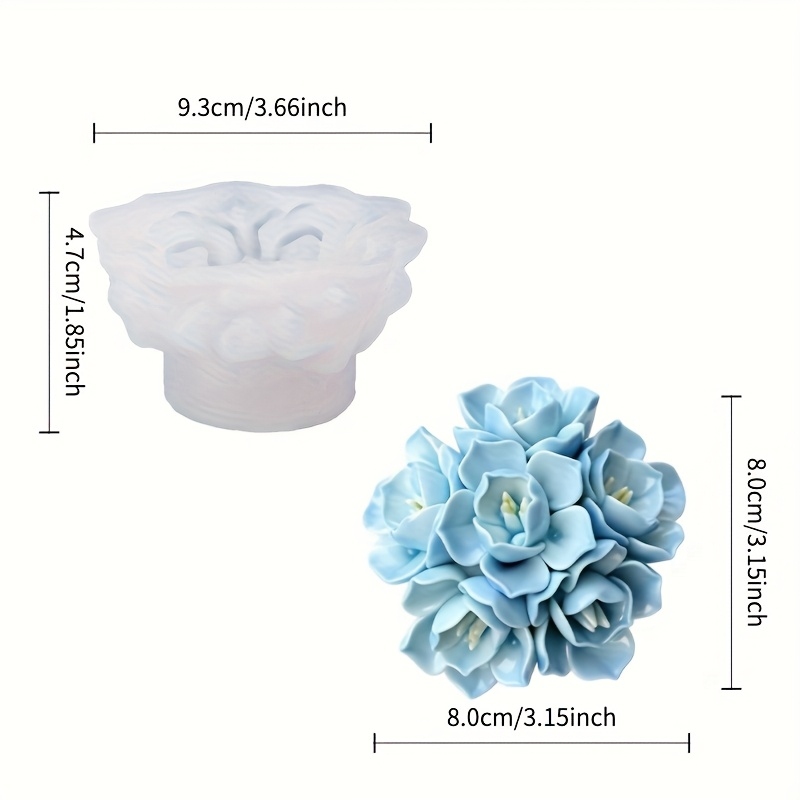 1 siliconen mal voor hortensia - Candle Making Tools recensie en prijs