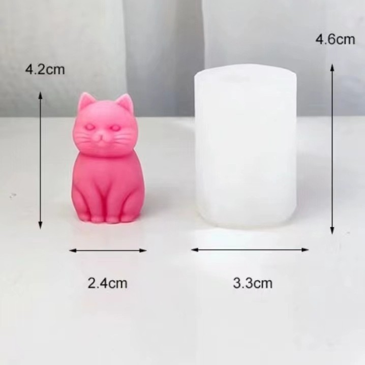 3D dikke kat dieren siliconen  - Candle Making Fat recensie en prijs