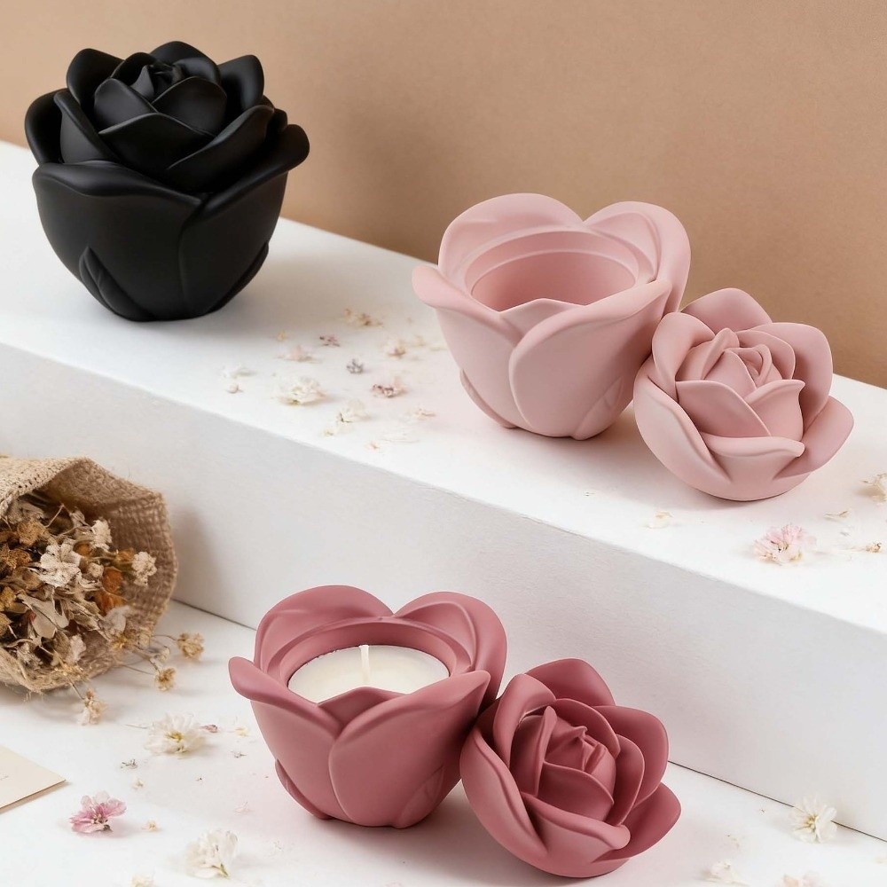Kaarsenvaasjes siliconen roos  - Candle Making Vessels recensie en prijs