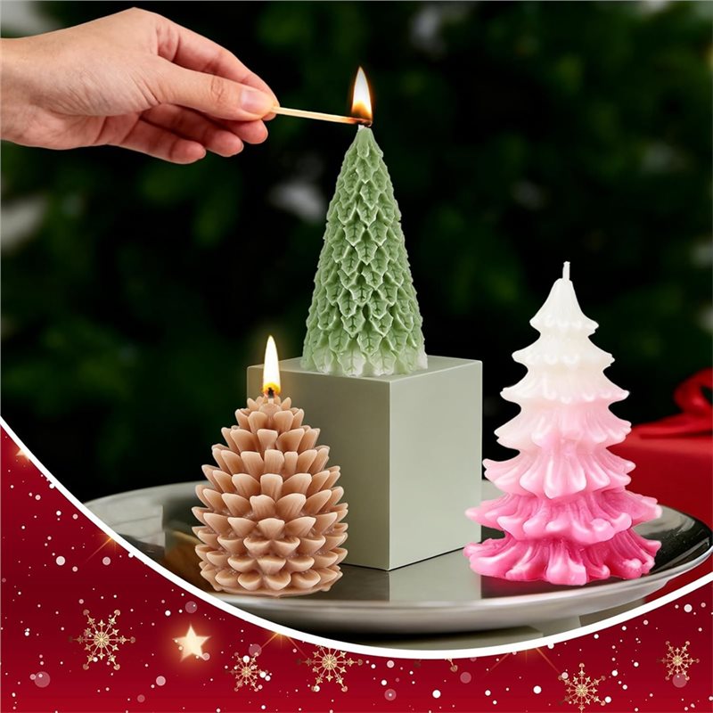 Kerst siliconen mallen kerstbo - Xmas Candle Making recensie en prijs
