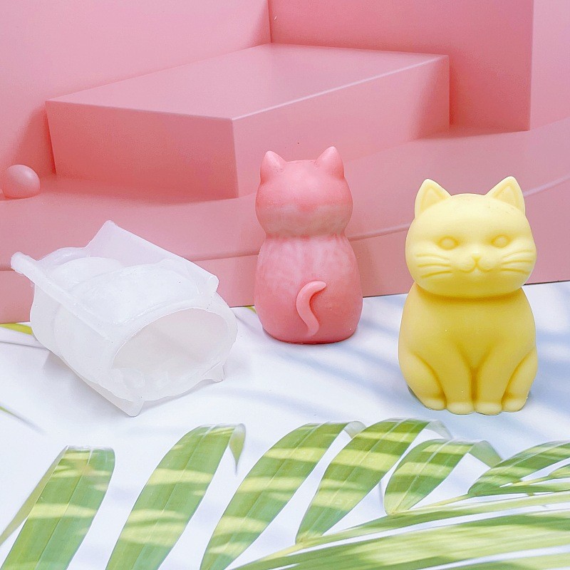 3D dikke kat dieren siliconen  - Candle Making Fat recensie en prijs