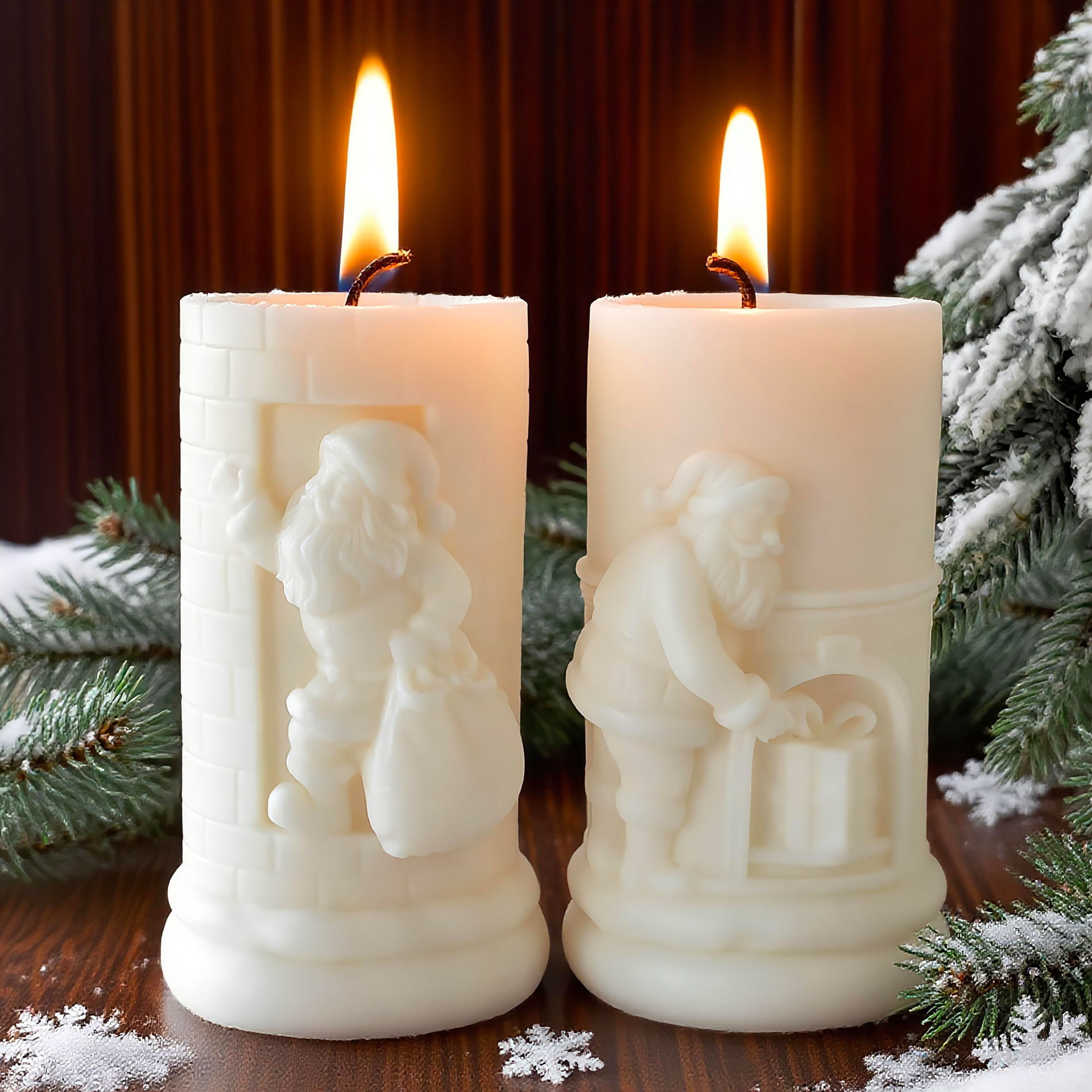 Relief Cilinder Kerstman Kerst - Xmas Candle Making recensie en prijs