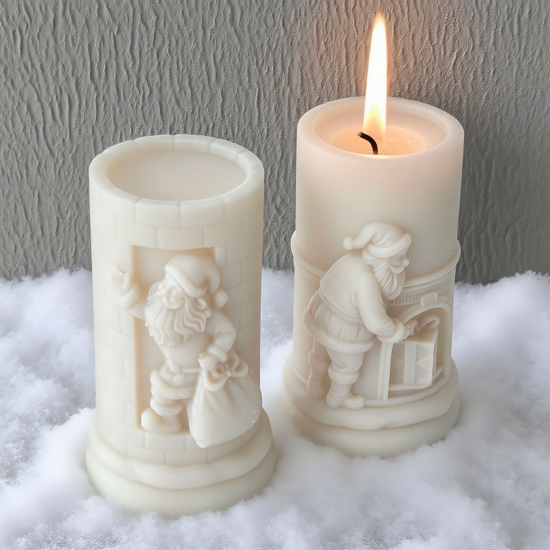 Relief Cilinder Kerstman Kerst - Xmas Candle Making recensie en prijs