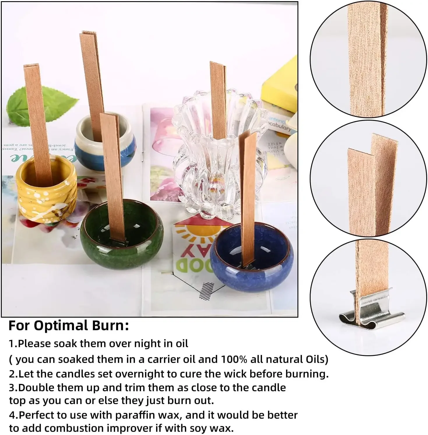 1-5 Zakjes Houten Kaarslonten  - Wood Wick Crackle recensie en prijs